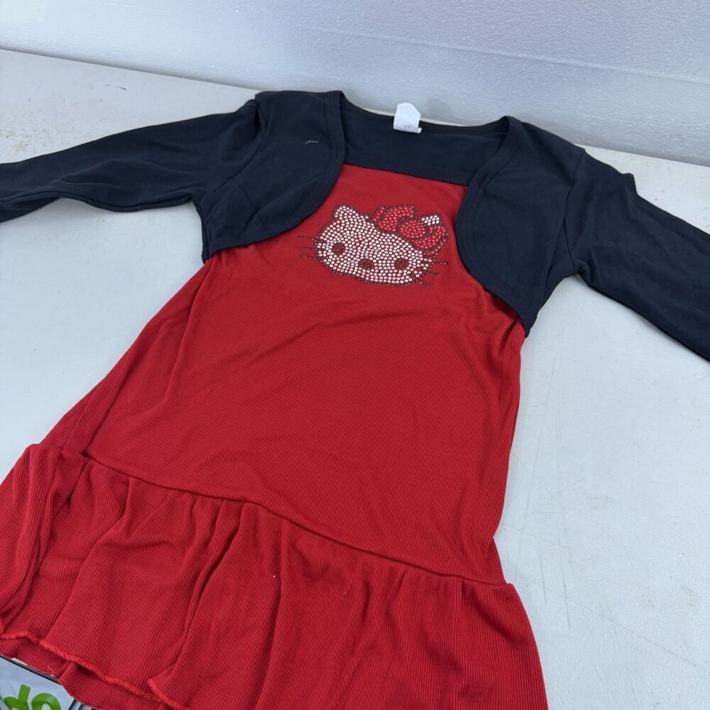 Hello Kitty Lavar Black and Red Tulle Skirt Dress Girls Size 12